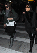 Kim Kardashian & Khloe Kardashian Arriving at JFK airport